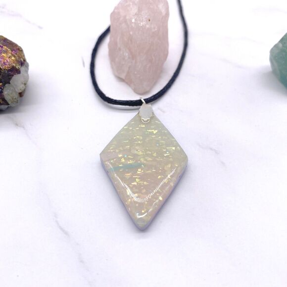 Blue and Purple Botanical Necklace - Picture 8 of 10